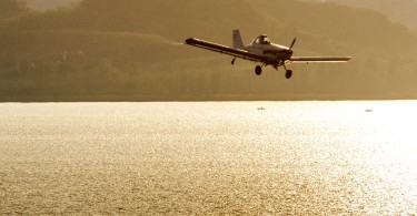Szúnyogirtás a Balatonnál